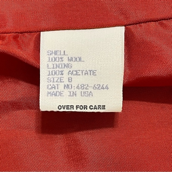 HUNT CLUB WOMEN'S BLAZER JACKET SIZE 8 100% WOOL TWO POCKET LINED Vintage 90’ - Picture 11 of 12